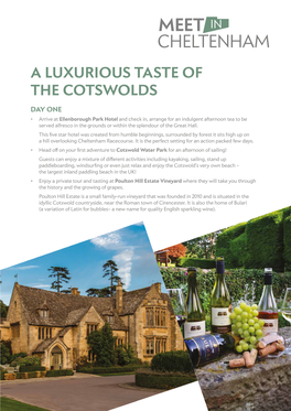 A Luxurious Taste of the Cotswolds