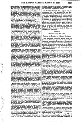 THE LONDON GAZETTE, MARCH 31, 1868. 202.9 Residing at No