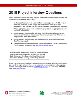 Project Interview Questions
