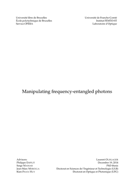 Manipulating Frequency-Entangled Photons