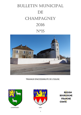 Bulletin Municipal De Champagney 2016 N°15