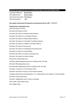 The Havens Broad Haven Rural Centres Associated Settlement LDP