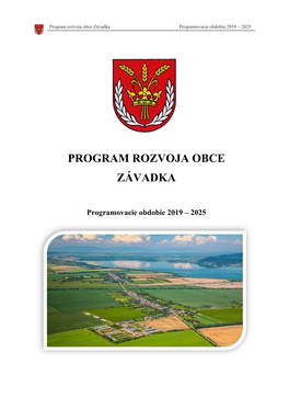 Program Rozvoja Obce Závadka Programovacie Obdobie 2019 – 2025