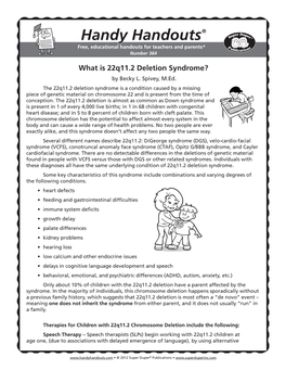 What Is 22Q11.2 Deletion Syndrome? by Becky L