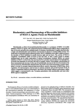 Focus on Moclobemide