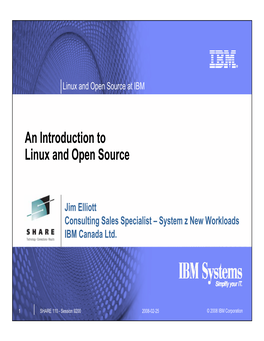 An Introduction to Linux and Open Source