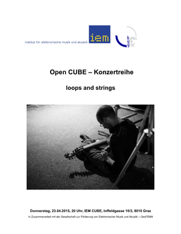 Open CUBE – Konzertreihe