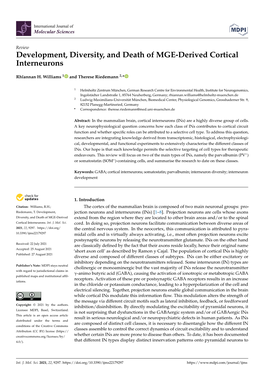 Development, Diversity and Death of MGE-Derived Cortical Interneurons