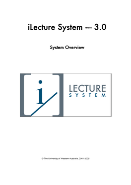 Ilecture System Version 3.0