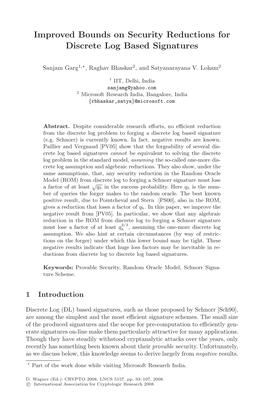 Improved Bounds on Security Reductions for Discrete Log Based Signatures