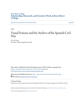 Visual Fictions and the Archive of the Spanish Civil War H