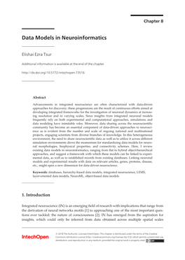 Data Models in Neuroinformatics