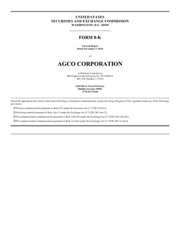 Agco Corporation