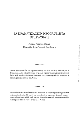 La Dramatización Neogaullista De Le Monde 241