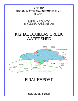 KISHACOQUILLAS CREEK WATERSHED Storm Water Management Ordinance