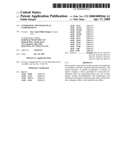 (12) Patent Application Publication (10) Pub. No.: US 2008/008994.6 A1 Olalde Rangel (43) Pub