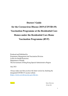 Doctors' Guide for the Coronavirus Disease 2019