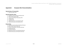 HRA Appendix 1 European Site Characterisation