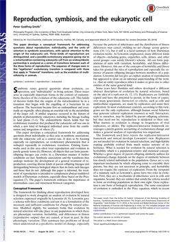 Reproduction, Symbiosis, and the Eukaryotic Cell