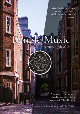 Temple Music January – July 2019