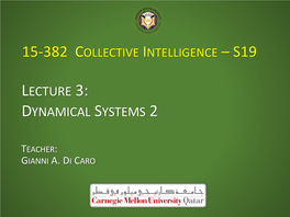 Lecture 3: Dynamical Systems 2