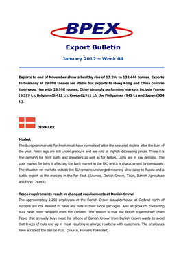 Export Bulletin