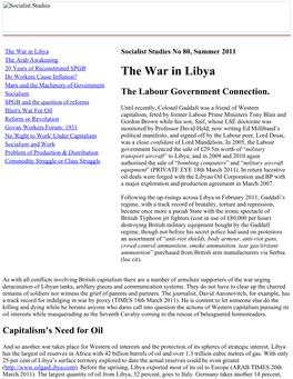 The War in Libya