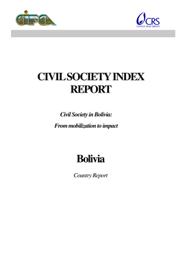CIVIL SOCIETY INDEX REPORT Bolivia