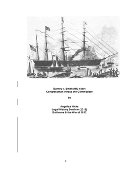 Barney V. Smith (MD 1819) Congressman Versus the Commodore