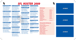 Sfl Roster 2009