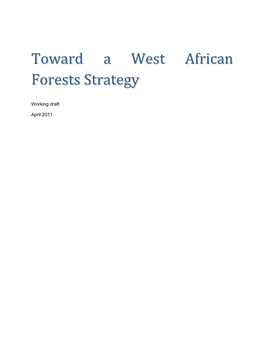 West African Forest Strategy 2