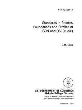 Standards in Process: Foundations and Profiles of ISDN and OSI Studies