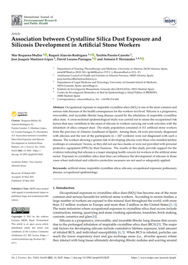 Association Between Crystalline Silica Dust Exposure and Silicosis Development in Artiﬁcial Stone Workers