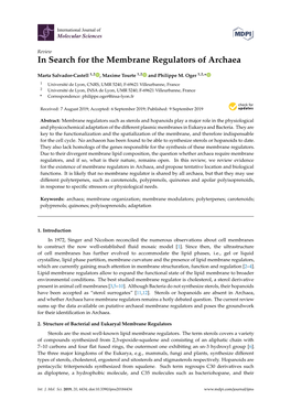 In Search for the Membrane Regulators of Archaea