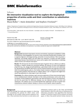 BMC Bioinformatics Biomed Central