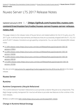 Nuxeo Server LTS 2017 Release Notes