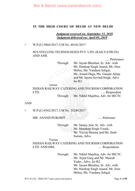 September 13, 2018 Judgment Delivered On: April 05, 2019 +