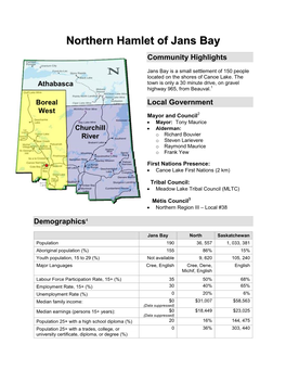 Northern Hamlet of Jans Bay Community Highlights