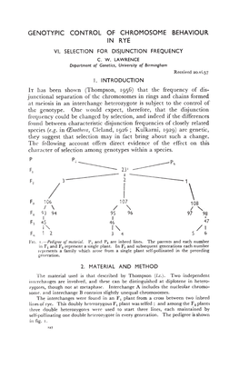 (Thompson, 1956) That the Frequency of Dis- the Genotype. One