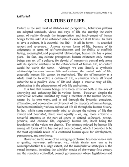 Culture of Life