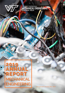 2019 ANNUAL REPORT MECHANICAL ENGINEERING Revised and Corrected, Nov