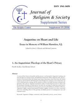 Augustine on Heart and Life Essays in Memory of William Harmless, S.J