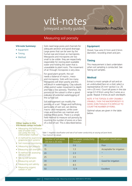 Measuring Soil Porosity