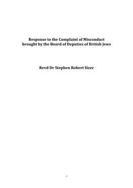 Response to the Complaint of Misconduct from Stephen