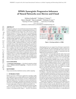 SPINN: Synergistic Progressive Inference of Neural Networks Over Device and Cloud