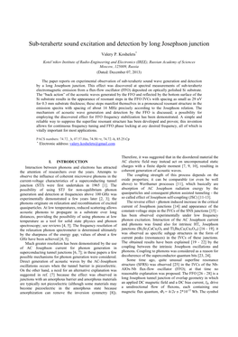 Sub-Terahertz Sound Excitation and Detection by Long Josephson Junction