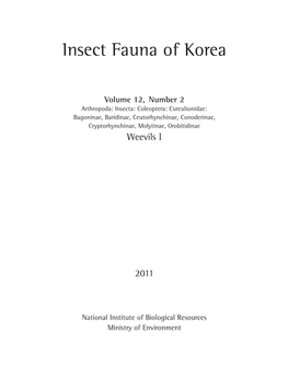 Insect Fauna of Korea