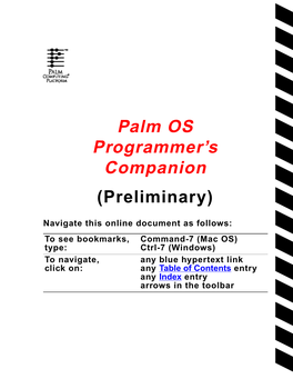 Palm OS Programmer's Companion (Preliminary)