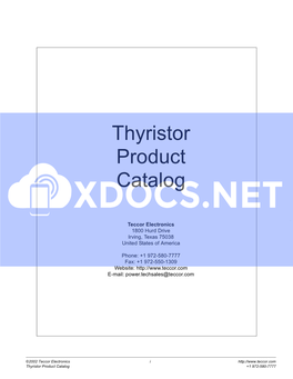 Catalogo Tiristor