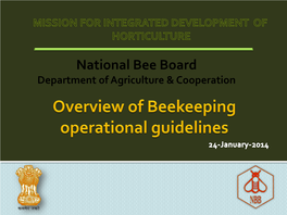 National Bee Board Department of Agriculture & Cooperation Pawanexh Kohli